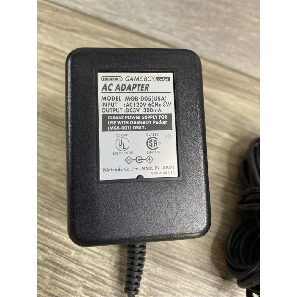 Official‎ Nintendo Gameboy Pocket Gameboy Pocket AC Adapter w/ Box